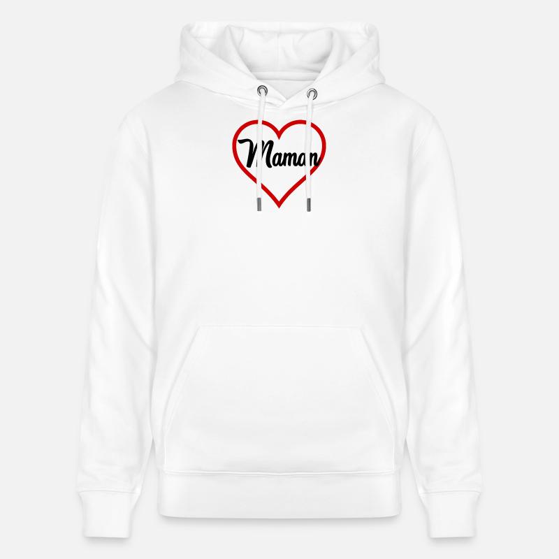 COEUR MAMAN - Sweat à capuche bio CRUISER Stanley/Stella Unisexe - blanc