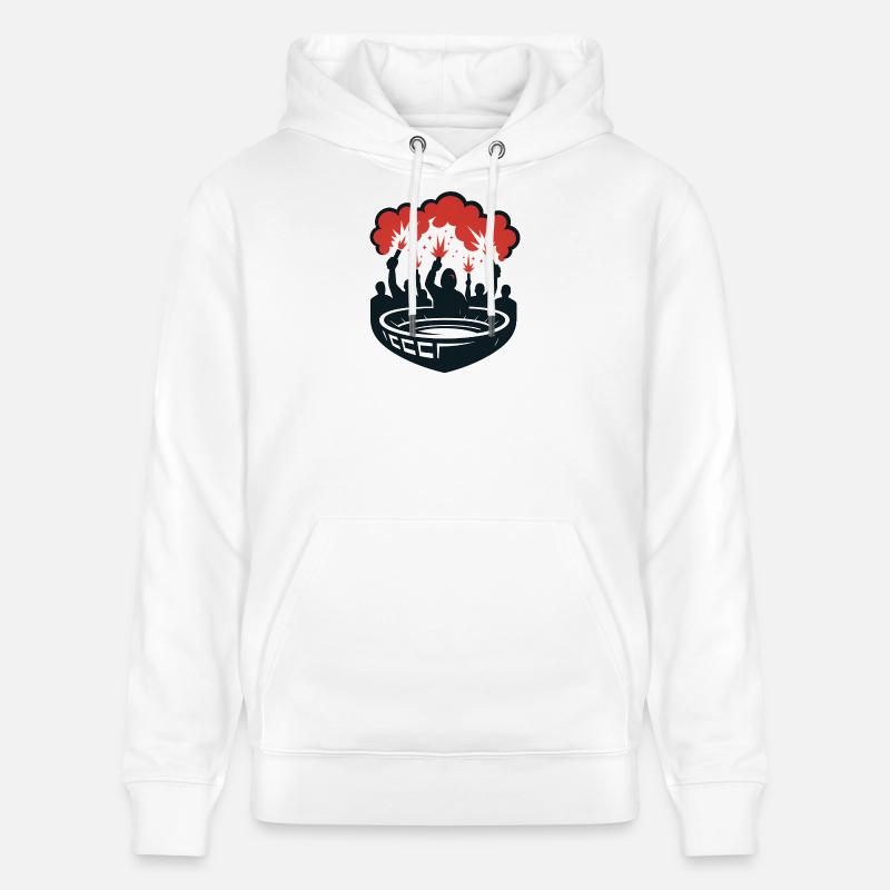 Stade pyrotechnique - Sweat à capuche bio CRUISER Stanley/Stella Unisexe - blanc