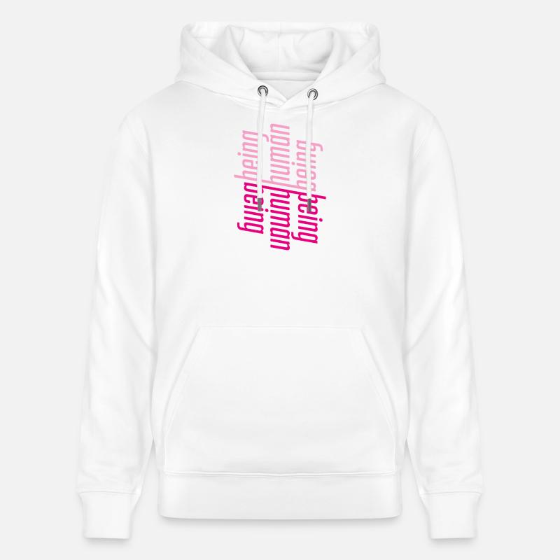 ThinkBick_being_human_being_2026 - Sweat à capuche bio CRUISER Stanley/Stella Unisexe - blanc