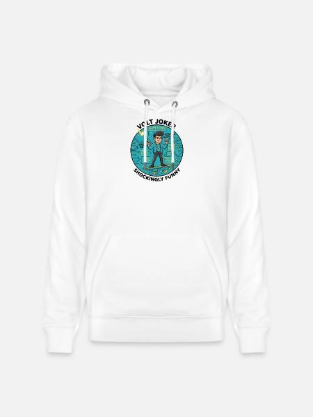 Watt's Up Electronic Hero - Stanley/Stella CRUISER Unisex Organic Hoodie - white