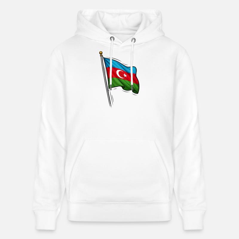 Conception du drapeau de l’Azerbaïdjan - Sweat à capuche bio CRUISER Stanley/Stella Unisexe - blanc