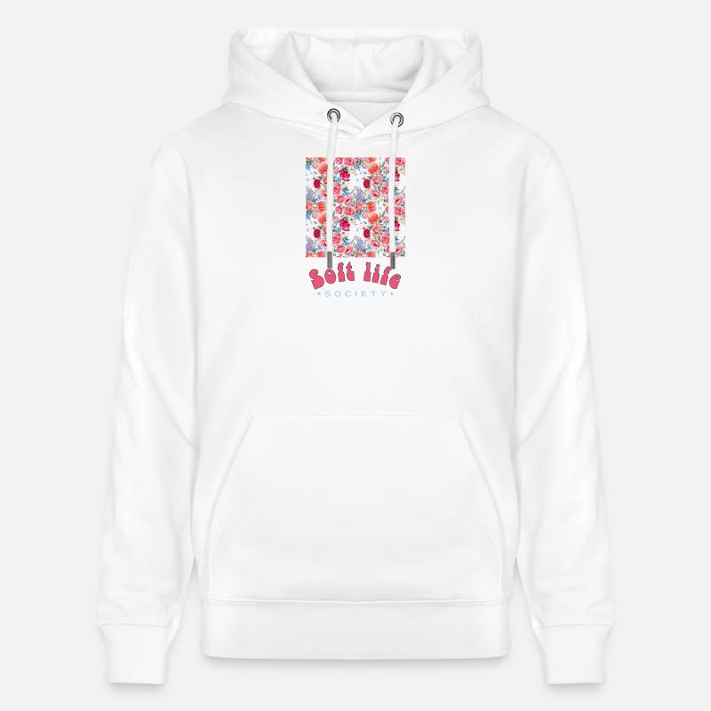 Gentle Blossoms Soft Life Graphic - Sweat à capuche bio CRUISER Stanley/Stella Unisexe - blanc