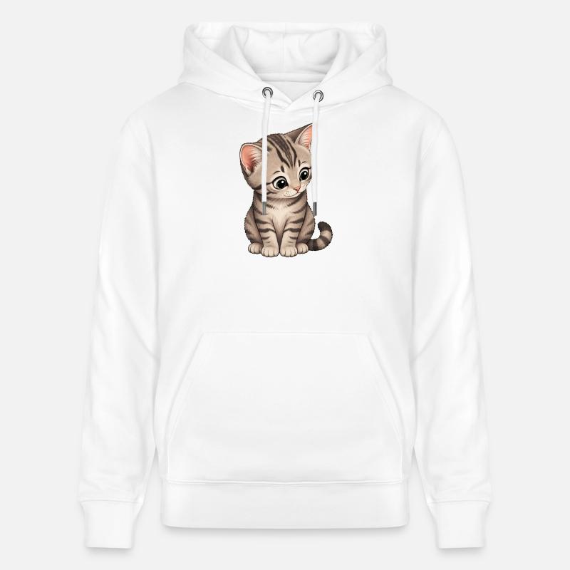 Chaton - Sweat à capuche bio CRUISER Stanley/Stella Unisexe - blanc