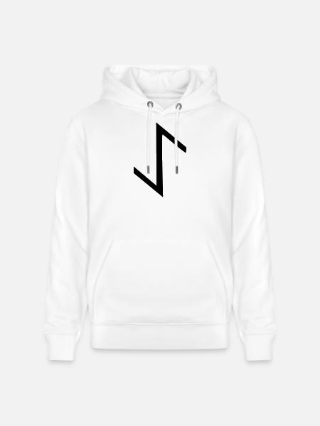 rune eihwaz,eoh - Stanley/Stella CRUISER Unisex Organic Hoodie - white