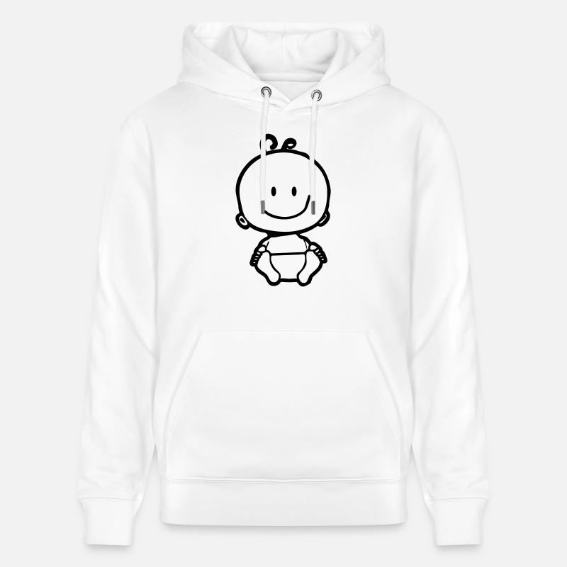 Pictogramme de Bébé - Sweat à capuche bio CRUISER Stanley/Stella Unisexe - blanc