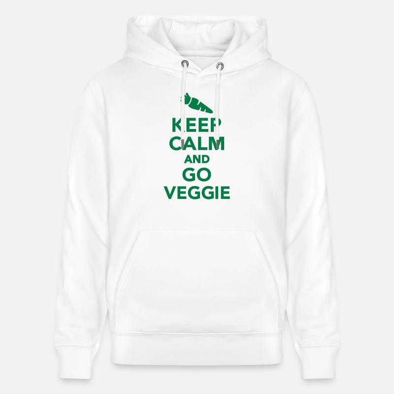 Keep calm and go Veggie - Sweat à capuche bio CRUISER Stanley/Stella Unisexe - blanc