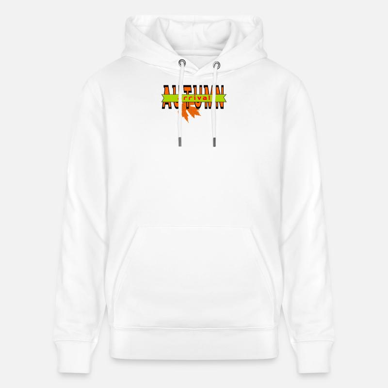 Automne Feuille Arrivée Design Graphique - Sweat à capuche bio CRUISER Stanley/Stella Unisexe - blanc