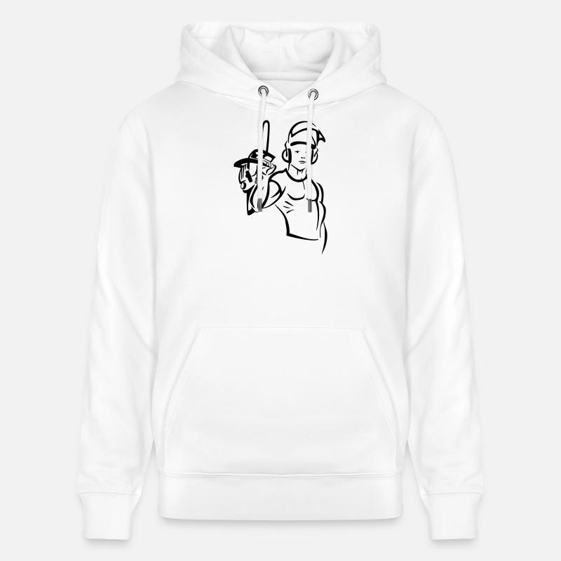 Élagueur à la tronçonneuse - Sweat à capuche bio CRUISER Stanley/Stella Unisexe - blanc