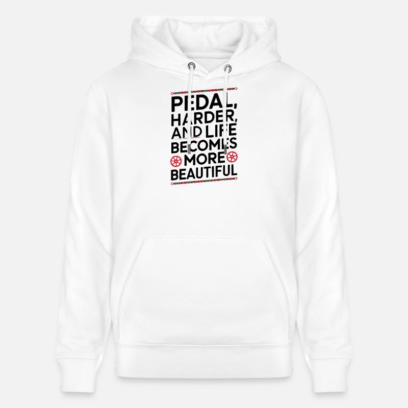 Conception de citation de cyclisme motivant - Sweat à capuche bio CRUISER Stanley/Stella Unisexe - blanc