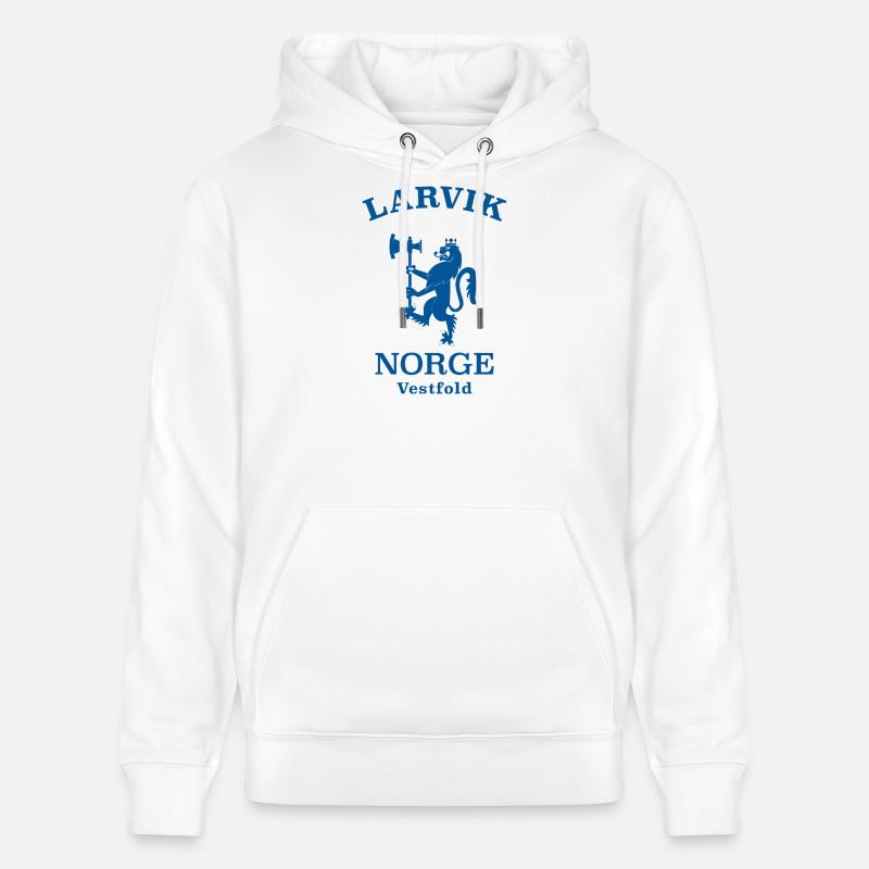 Larvik, Norvège, Norvège - Sweat à capuche bio CRUISER Stanley/Stella Unisexe - blanc