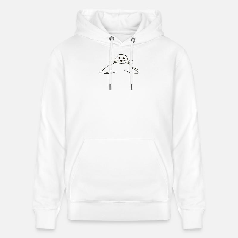 phoques phoques phoques animaux - Sweat à capuche bio CRUISER Stanley/Stella Unisexe - blanc