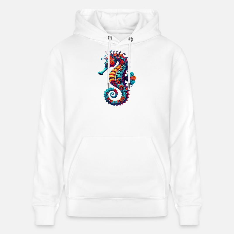 Hippocampe - Sweat à capuche bio CRUISER Stanley/Stella Unisexe - blanc