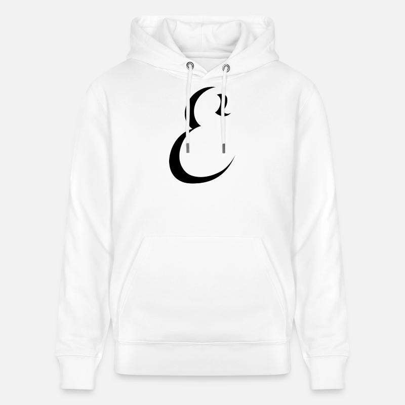 Letter E, Name, der Buchstabe E - Stanley/Stella Unisex Bio-Hoodie CRUISER  - Weiß