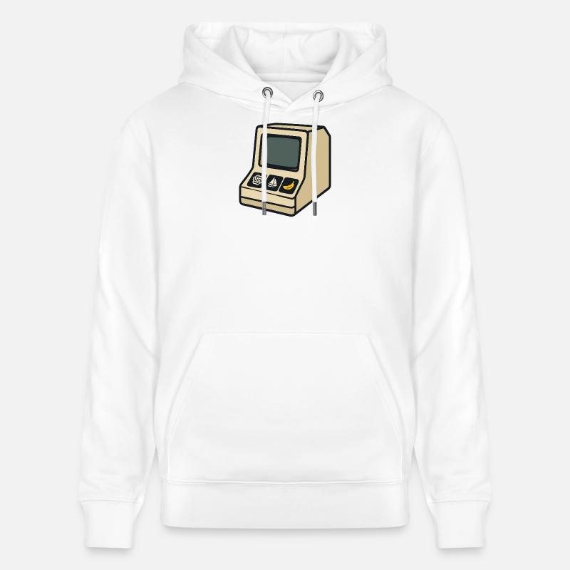 Retro-KI-Computer mit ikonischen Symbolen - Stanley/Stella Unisex Bio-Hoodie CRUISER  - Weiß