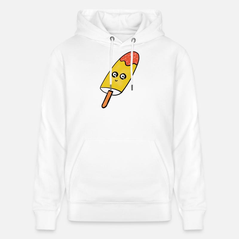 Kawaii  Eis Eiskrem Kinder lustig - Sweat à capuche bio CRUISER Stanley/Stella Unisexe - blanc