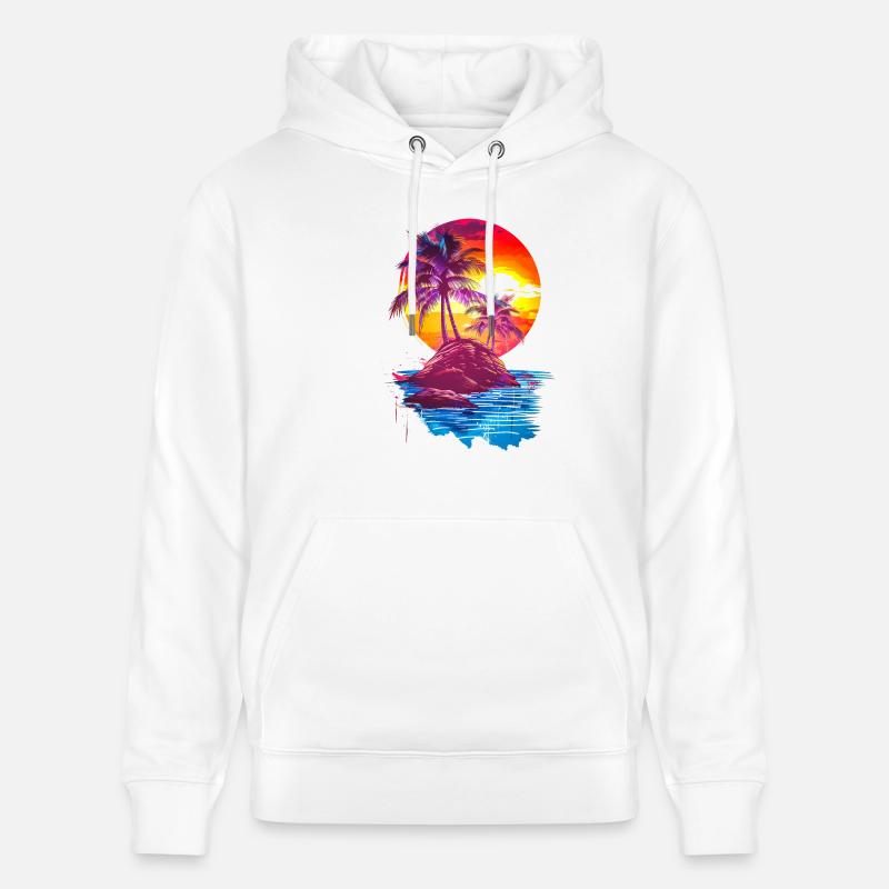 Île de Junge - Sweat à capuche bio CRUISER Stanley/Stella Unisexe - blanc
