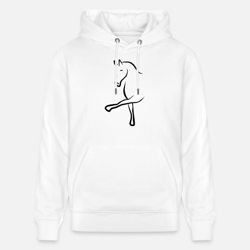 cheval - Sweat à capuche bio CRUISER Stanley/Stella Unisexe - blanc