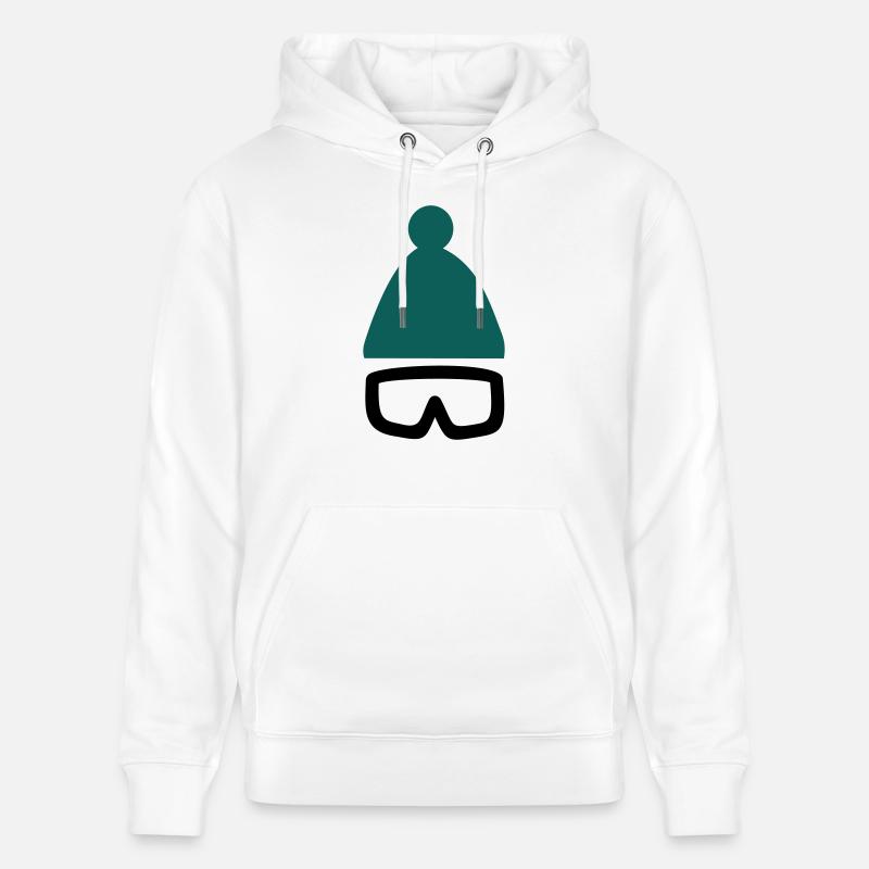 Mütze mit Ski- oder Snowboardbrille - Stanley/Stella Unisex Bio-Hoodie CRUISER  - Weiß