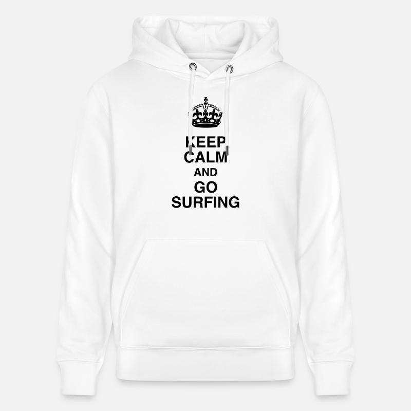 surf / surfeur / surfer / plage - Sweat à capuche bio CRUISER Stanley/Stella Unisexe - blanc