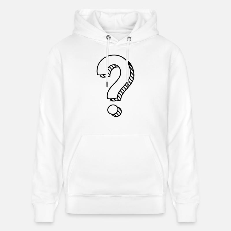 Fragezeichen mit Schatten einfarbig - Stanley/Stella Unisex Bio-Hoodie CRUISER  - Weiß