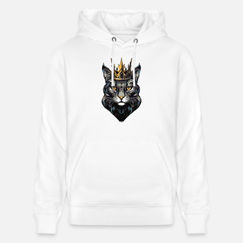 Couronne de chat - Sweat à capuche bio CRUISER Stanley/Stella Unisexe - blanc