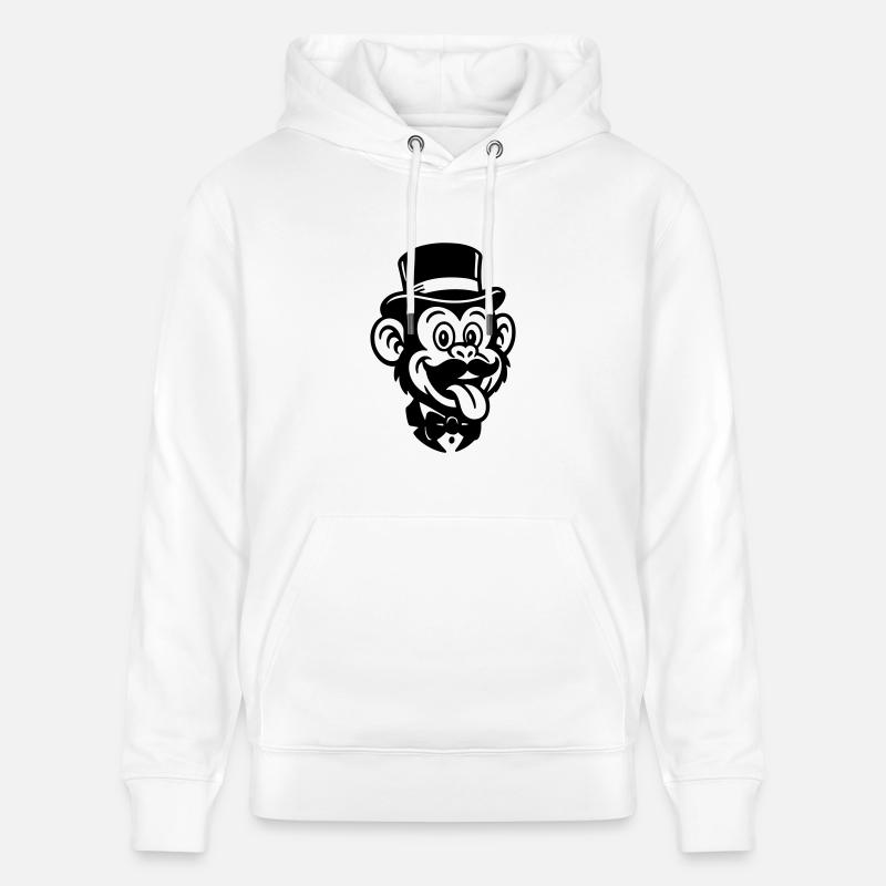 Affe Bräutigam Comic - Stanley/Stella Unisex Bio-Hoodie CRUISER  - Weiß