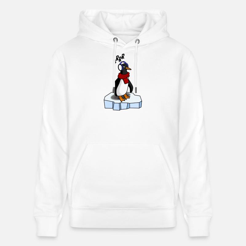 Le pingouin mignon est froid - Sweat à capuche bio CRUISER Stanley/Stella Unisexe - blanc