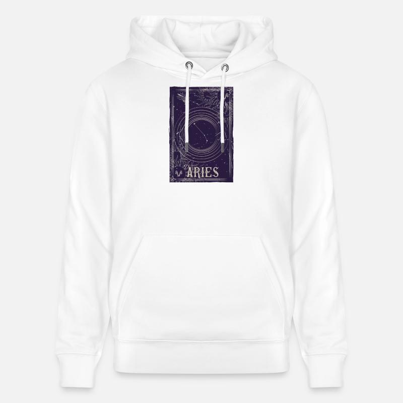 Bélier Constellation Anneau Céleste - Sweat à capuche bio CRUISER Stanley/Stella Unisexe - blanc