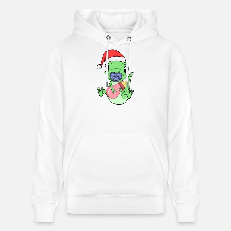 Lézard Bébé Noël - Sweat à capuche bio CRUISER Stanley/Stella Unisexe - blanc