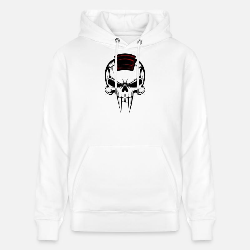 Crâne de vampire - Sweat à capuche bio CRUISER Stanley/Stella Unisexe - blanc