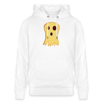 käse geist halloween - Stanley/Stella Unisex Bio-Hoodie CRUISER  - Weiß - Vorne - Alina (178cm) & Michal (187cm)