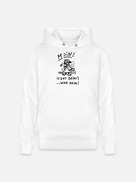 Moin Möwe War Deins Lustiger Spruch - Stanley/Stella Unisex Bio-Hoodie CRUISER - Weiß
