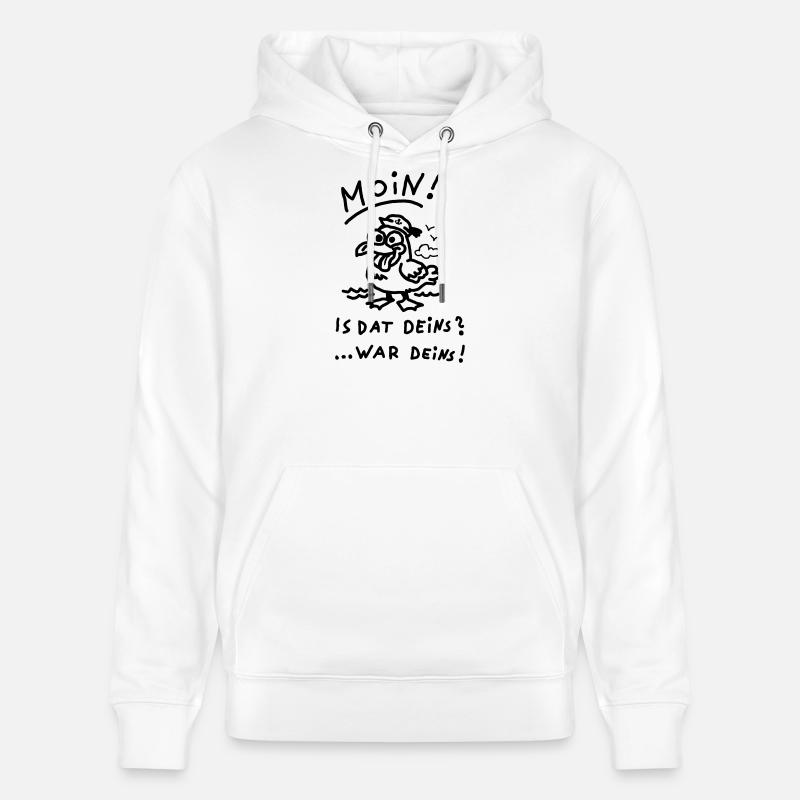 Moin Möwe War Deins Lustiger Spruch  - Stanley/Stella Unisex Bio-Hoodie CRUISER  - Weiß