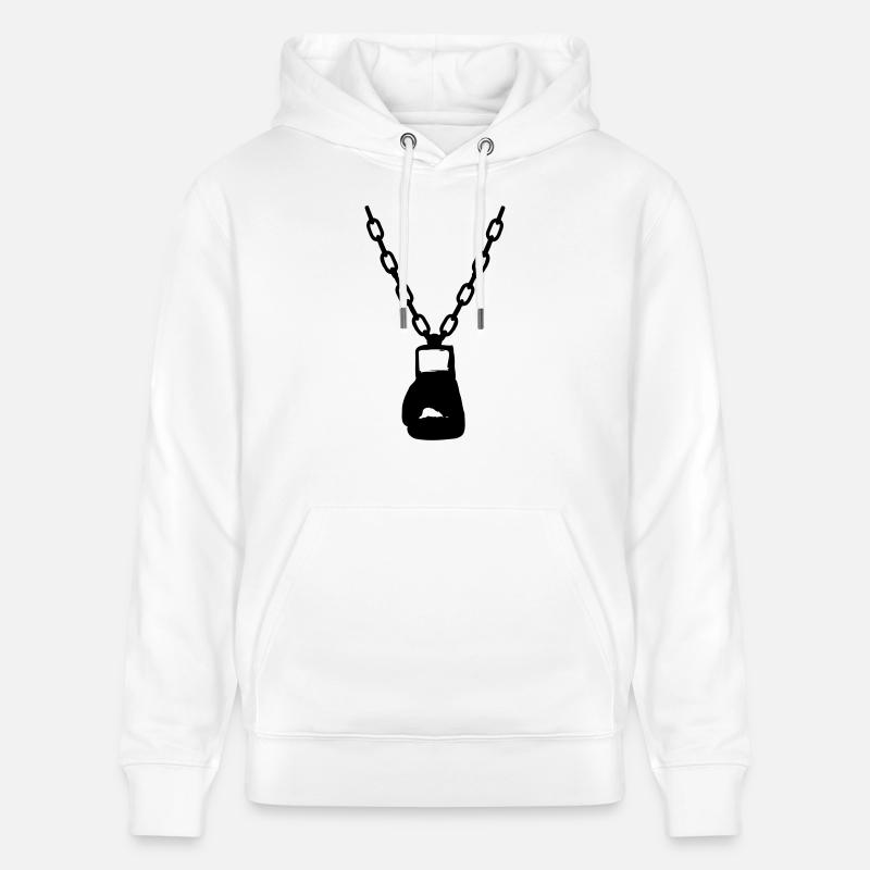 Boxhandschuh Kette - Stanley/Stella Unisex Bio-Hoodie CRUISER  - Weiß