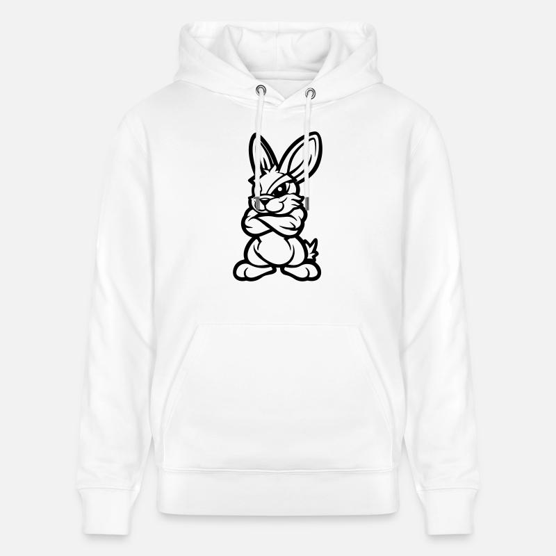 Bande dessinée Hase Rabbit - Sweat à capuche bio CRUISER Stanley/Stella Unisexe - blanc