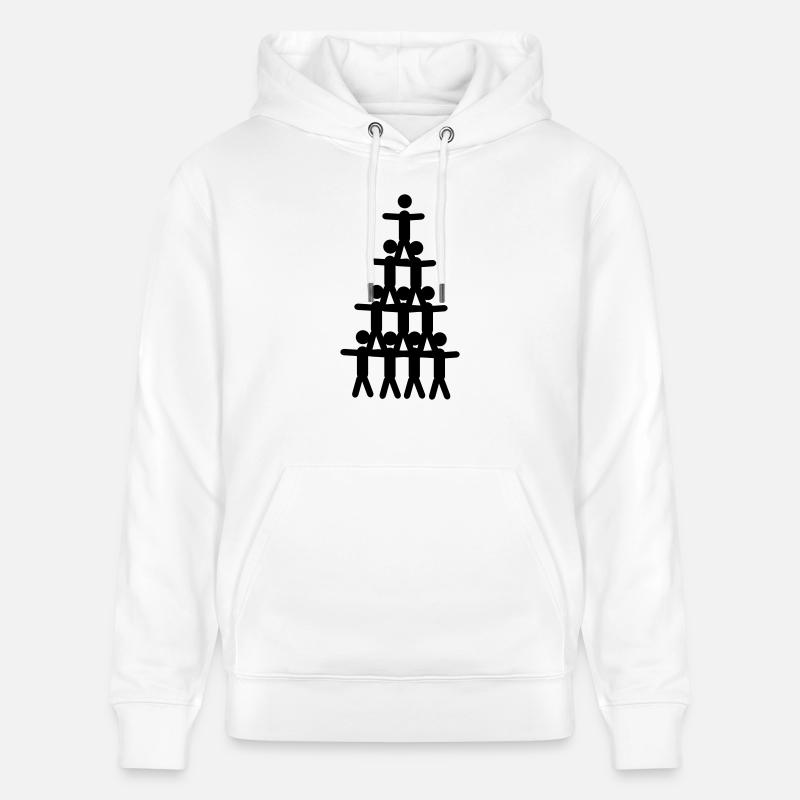 Akrobatik Pyramide - Stanley/Stella Unisex Bio-Hoodie CRUISER  - Weiß