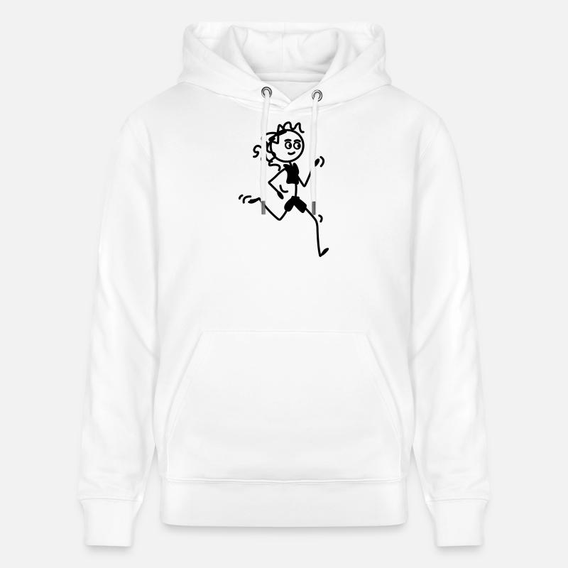 Läuferin Mädchen oder Frau - Stanley/Stella Unisex Bio-Hoodie CRUISER  - Weiß