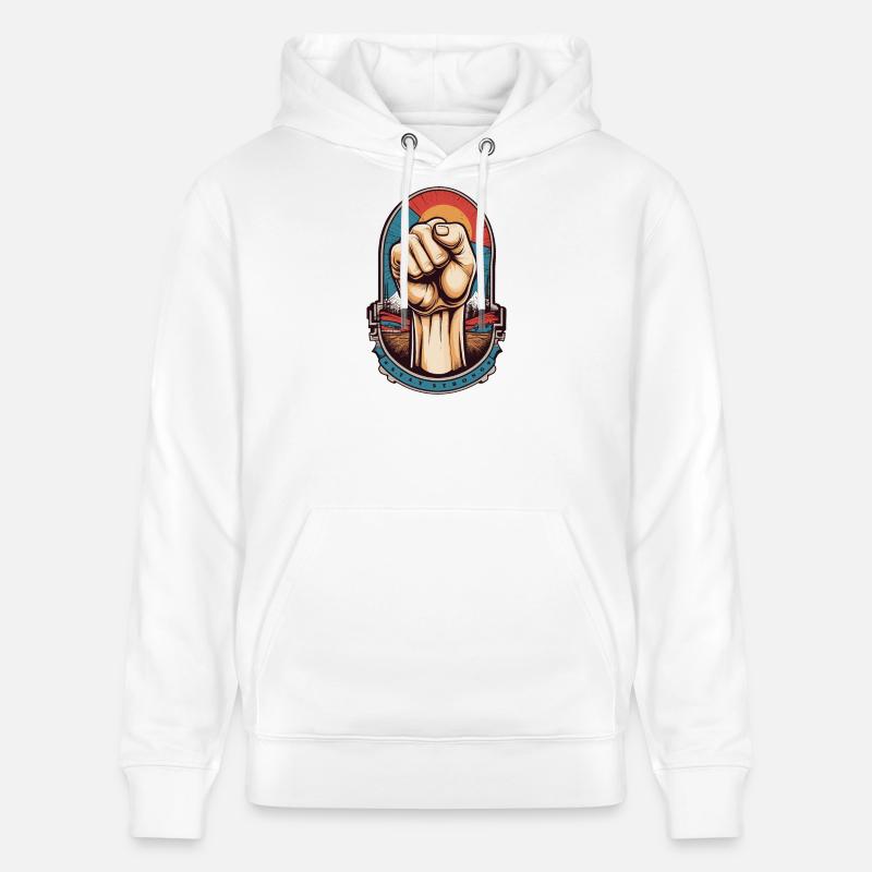 Faust hoch bleib Stark - Stanley/Stella Unisex Bio-Hoodie CRUISER  - Weiß