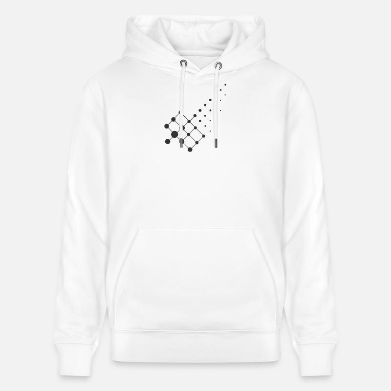 Géométrie de diffusion – Conception chimique - Sweat à capuche bio CRUISER Stanley/Stella Unisexe - blanc