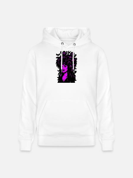 Vampire lady with superhair! - Stanley/Stella CRUISER Unisex Organic Hoodie - white