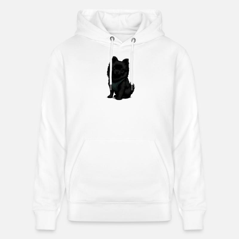 Spitz noir pour chien avec un look sucré - Sweat à capuche bio CRUISER Stanley/Stella Unisexe - blanc