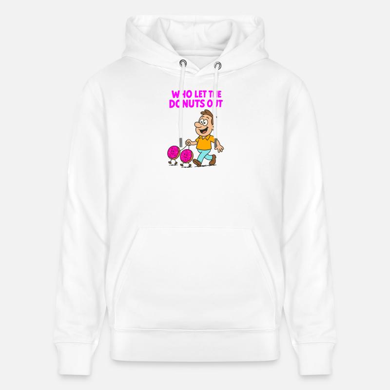 Conception d’expression de beignet humoristique - Sweat à capuche bio CRUISER Stanley/Stella Unisexe - blanc