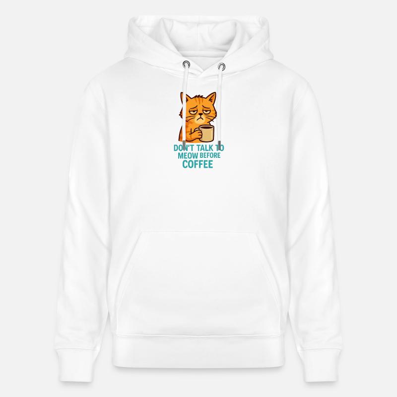 Dicton de café Grummelkat - Sweat à capuche bio CRUISER Stanley/Stella Unisexe - blanc