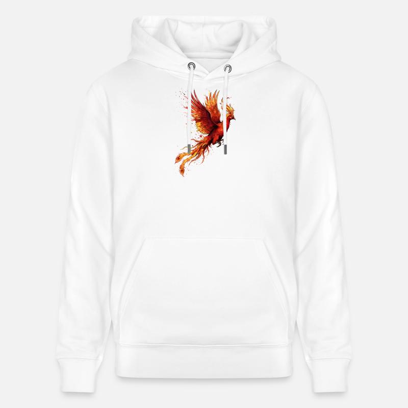 Tempête de feu Phoenix - Sweat à capuche bio CRUISER Stanley/Stella Unisexe - blanc