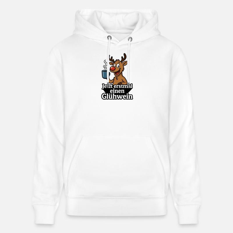 Drôle de renne de vin chaud - Sweat à capuche bio CRUISER Stanley/Stella Unisexe - blanc