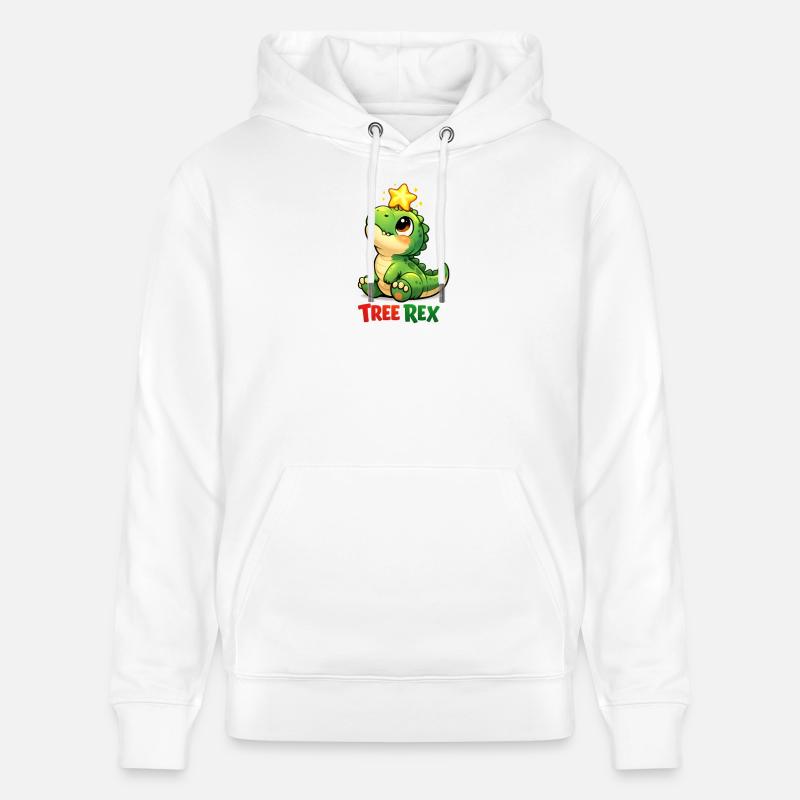 Tree Rex Dino T Rex - Sweat à capuche bio CRUISER Stanley/Stella Unisexe - blanc