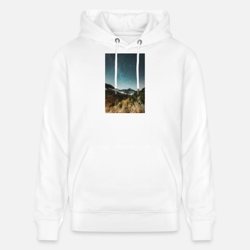 Die Milchstraße oberhalb der Agrafa-Berge - Stanley/Stella Unisex Bio-Hoodie CRUISER  - Weiß