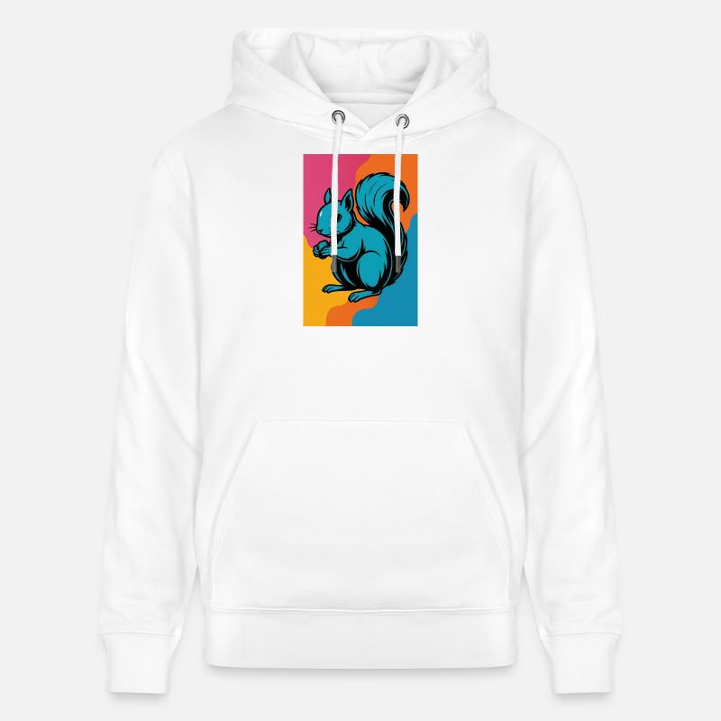 Buntes Eichhörnchen Pop Art - Stanley/Stella Unisex Bio-Hoodie CRUISER  - Weiß