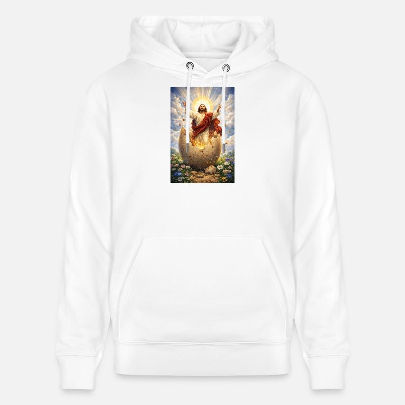Auferstehung aus Eierbruch - Stanley/Stella Unisex Bio-Hoodie CRUISER  - Weiß