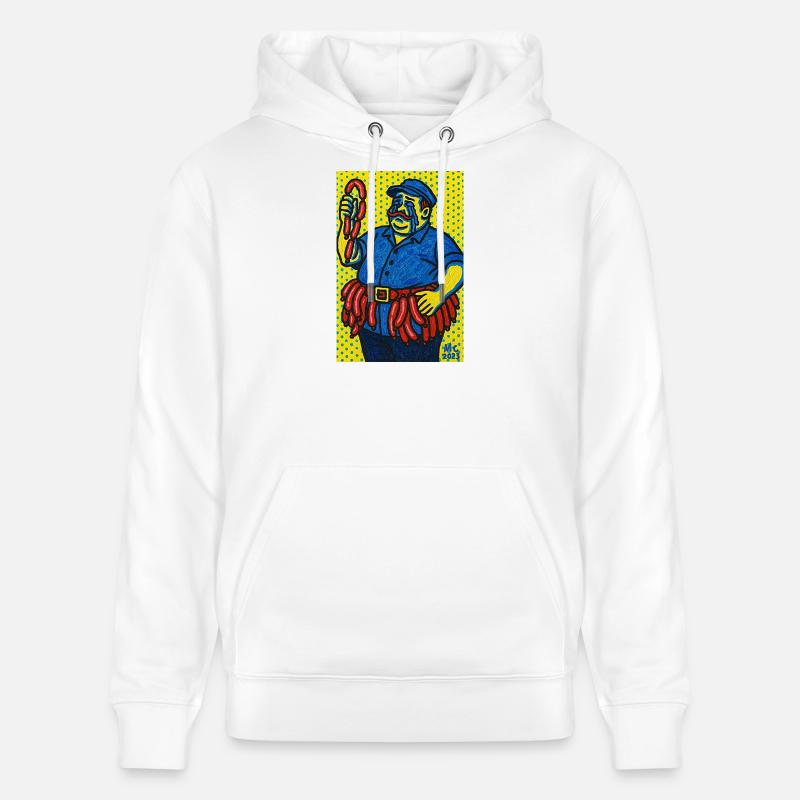 Wurstmann dans le style pop art - Sweat à capuche bio CRUISER Stanley/Stella Unisexe - blanc